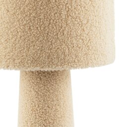Rackhams Designer Table Lamp with Cream Wool Base and Shade with Inner Lining - thumbnail 5
