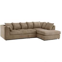 Rackhams Luxury Jumbo Cord Extra Large Corner Right Hand Sofa - Cream - thumbnail 6