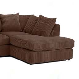 Rackhams Luxury Jumbo Cord Extra Large Corner Right Hand Sofa - Cream - thumbnail 5