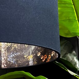 "Rackhams Midnight Flight of The Cranes Silhouette Lampshades In Deep Space Navy - Table / Floor Lamp - 70cm diameter x 30cm height / 27"" x 12""" - thumbnail 2