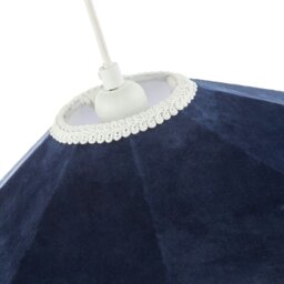 Rackhams Ornate Victorian Shape Pendant Light Shade in Midnight Blue Velvet - thumbnail 4