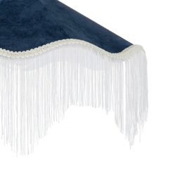 Rackhams Ornate Victorian Shape Pendant Light Shade in Midnight Blue Velvet - thumbnail 5