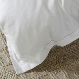 Rackhams White 300 Thread Count Easycare Cotton With Tencel Duvet Cover - Double - thumbnail 4