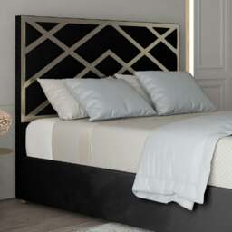 Rackhams Mayfair Upholstered Soft Velvet Metal Bed Frame - Black - Double - Black - thumbnail 2
