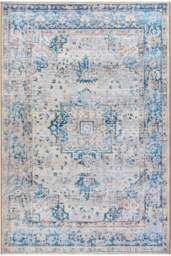 Rackhams Indoor & Outdoor Rug Pierre Blue Cream - 200X285 cm - thumbnail 1