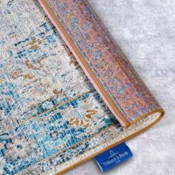 Rackhams Indoor & Outdoor Rug Pierre Blue Cream - 200X285 cm - thumbnail 4