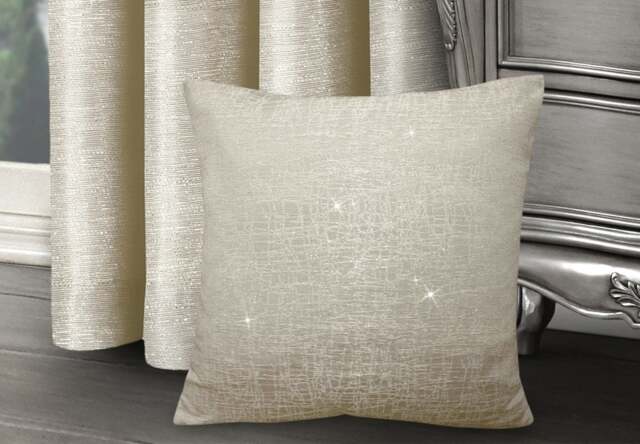 Rackhams Shimmering Plain Cushion - 43cm x 43cm - Cream - image 1