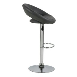 Rackhams Plump Black Swivel Bar Stool with Open Back - 1 - thumbnail 3