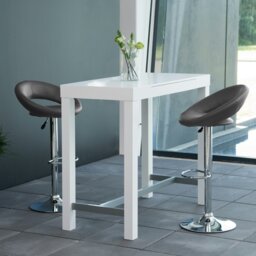 Rackhams Plump Black Swivel Bar Stool with Open Back - 1 - thumbnail 4