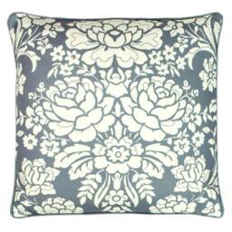Rackhams Melrose Floral Cushion Cover - Slate Blue - One Size - Slate Blue - 100% Polyester
