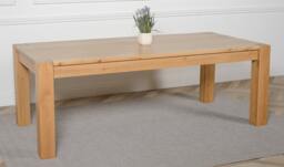 Rackhams Kuba Extra Large Oak Dining Table with Washington Leather Chairs - 8 chairs - Ivory - thumbnail 6