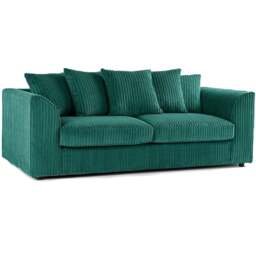 Rackhams Luxor Full Jumbo Cord 3 Seater - Scatter Back - Teal - thumbnail 1