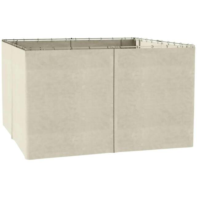 Rackhams 4 Pack Replacement Gazebo Curtains Privacy Panel for Most 3 x 4m Gazebo Canopy Pavillion Outdoor Shelter Sidewalls Accessories Beige - image 1