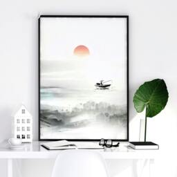 Rackhams Living Room Modern Wall Art - Set of 3 wall art prints - A2 16.54 x 23.39 in / 42 x 59.4 cm - Satin Photo paper 280 gsm - White Frame - thumbnail 6