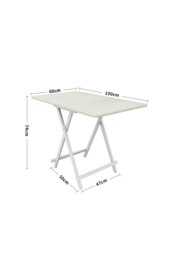 Rackhams 5pcs Folding Table and 4 Chairs Set Indoor Outdoor Bistro Kitchen Dining Set Furniture - White - thumbnail 6