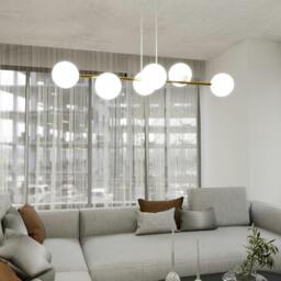 Rackhams GRAVITY Pendant lamp 6 x E14 White, Gold with White Shade - thumbnail 6
