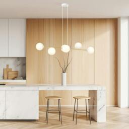 Rackhams GRAVITY Pendant lamp 6 x E14 White, Gold with White Shade - thumbnail 3