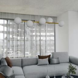 Rackhams GRAVITY Pendant lamp 6 x E14 White, Gold with White Shade - thumbnail 5
