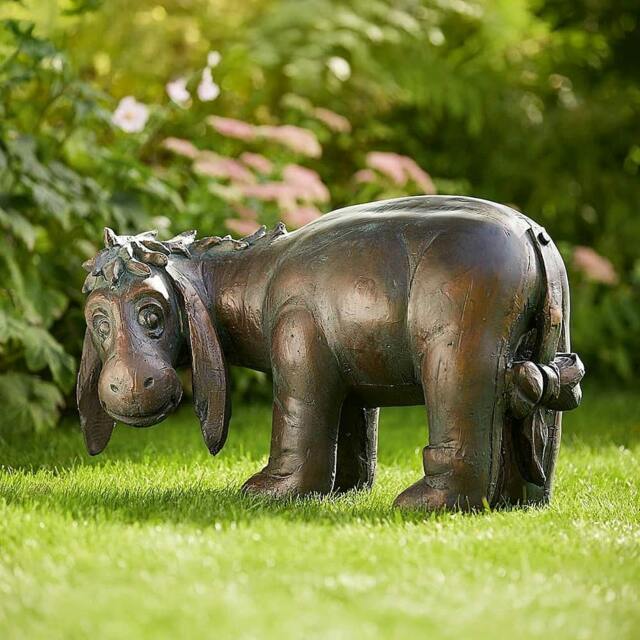 Rackhams Donkey Sculpture, Cast Metal Bronze, Garden Decor