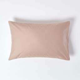Rackhams Premium 1000 TC Egyptian Cotton Sateen Weave Housewife Pillowcase, Standard Size - Moonlight Beige