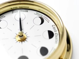 Rackhams Handmade Solid Brass Moon Phase Clock - thumbnail 3