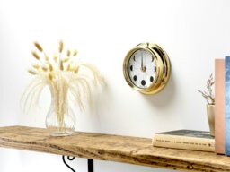 Rackhams Handmade Solid Brass Moon Phase Clock - thumbnail 1