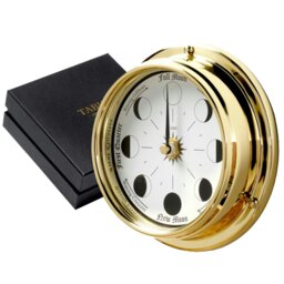 Rackhams Handmade Solid Brass Moon Phase Clock - thumbnail 2