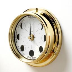 Rackhams Handmade Solid Brass Moon Phase Clock - thumbnail 5