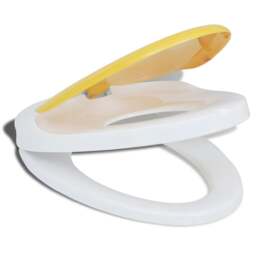 Rackhams White & Yellow Soft-close Toilet Seat Adults/Children - thumbnail 6
