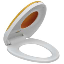 Rackhams White & Yellow Soft-close Toilet Seat Adults/Children - thumbnail 5