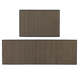 Rackhams Antarra Machine Washable Entrance Doormat and Runner Set - Black - thumbnail 1