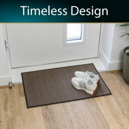 Rackhams Antarra Machine Washable Entrance Doormat and Runner Set - Black - thumbnail 6