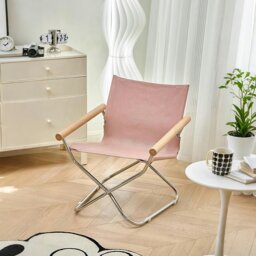 Rackhams Kato Foldable Armchair, Stainless Steel - Pink - thumbnail 3