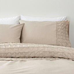 Rackhams Origami Stone Duvet Cover Set - Stone - Cotton - Single - thumbnail 4