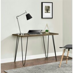Rackhams Owen Retro Office Writing Desk in Walnut Look - thumbnail 3