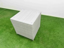 Rackhams 11-Seater Light Grey PE Rattan Outdoor Lounge Set - Rectangular Dining Table, 3-Seater Sofa, 2 Footstools, 2 Side Tables - thumbnail 4