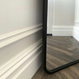 Rackhams Logan Full Length Wall Mirror Black Metal - 156.5cm x 65.5cm - Champagne - thumbnail 4