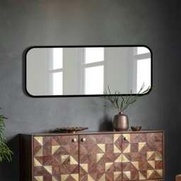 Rackhams Logan Full Length Wall Mirror Black Metal - 156.5cm x 65.5cm - Champagne - thumbnail 2