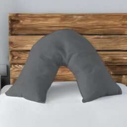 Rackhams Microfibre Soft Touch V Shape Plain Dyed Pillowcase - Silver - thumbnail 6