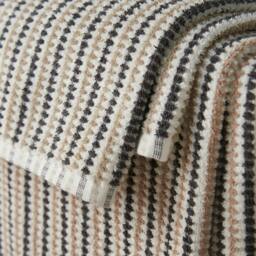 Rackhams Rice Weave Stripe Cotton Towel Grey - Bath Towel - Grey - thumbnail 2