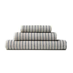 Rackhams Rice Weave Stripe Cotton Towel Grey - Bath Towel - Grey - thumbnail 4
