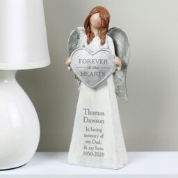 Rackhams Personalised Forever In Our Hearts Memorial Angel Ornament - thumbnail 1