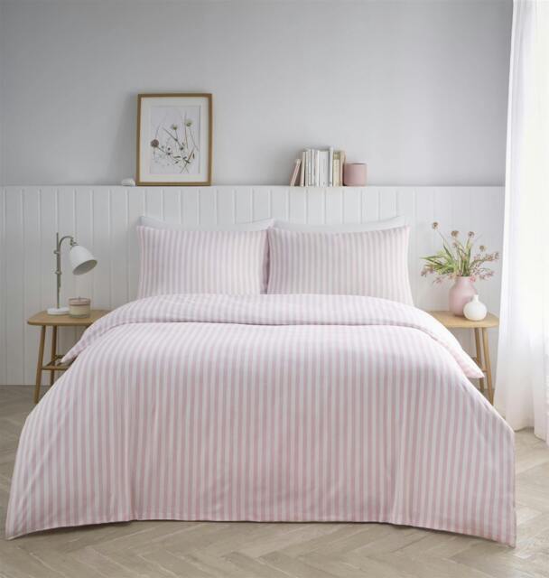 Rackhams Pencil Stripe Pink Duvet Cover Set - Double - image 1