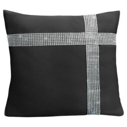 Rackhams Diamonte Detail Soft Touch Matte Fabric Scatter Cushion - 43cm x 43cm - Fuschia - thumbnail 2