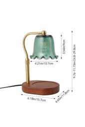 Rackhams Height Adjustable Candle Warmer Lamp with Timer & Dimmer - Walnut - One Size - thumbnail 3