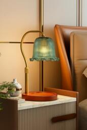 Rackhams Height Adjustable Candle Warmer Lamp with Timer & Dimmer - Walnut - One Size - thumbnail 1