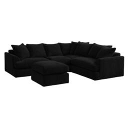Rackhams Liverpool Living Room Furniture Range - Cloud Cream - Symmetrical with Foot Stool - thumbnail 4