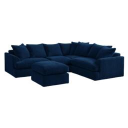 Rackhams Liverpool Living Room Furniture Range - Cloud Cream - Symmetrical with Foot Stool - thumbnail 5