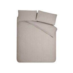 Rackhams Crinkle Seersucker Duvet Cover Set Natural - Double - Natural - thumbnail 5