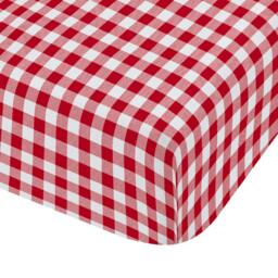 Rackhams Bamford Gingham Check Fitted Sheet Red - Double - Red - thumbnail 3